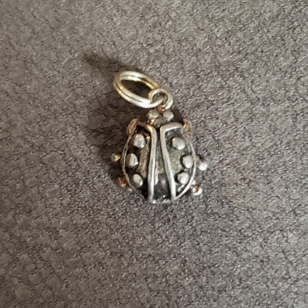 2/ $29 Vintage 925 Sterling Silver Ladybug Charm Pandora Like